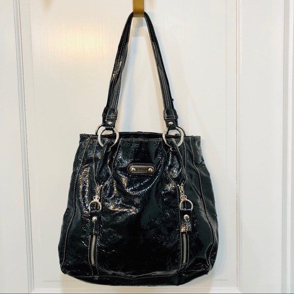 Kathy Van Zeeland Handbags - Kathy Van Zeeland black patent shoulder bag